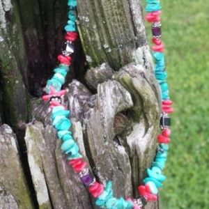 Beautiful Turquoise & Coral Necklace